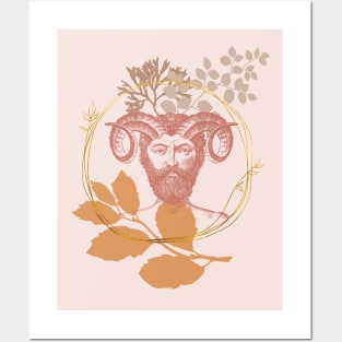 Grecian Faun Illustration Posters and Art